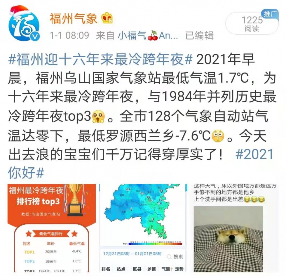 这些天的冷没白熬!时隔三年福州终于再次简标入冬